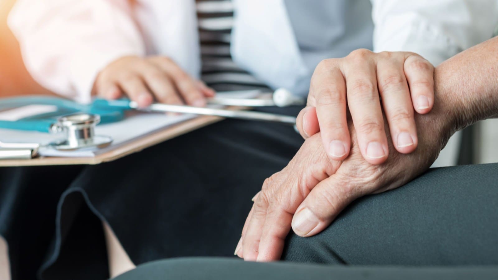 Doctor doing a clinical evaluation of a patient